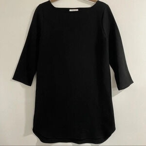 Thayer black mini dress tunic minimalist small